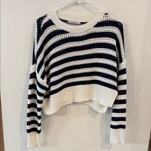 Moon & Madison Striped Navy and White Sweater